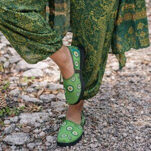 Hand-Painted Boho Espadrilles size 7 – One of a Kind | Artistic & Eco-Friendly